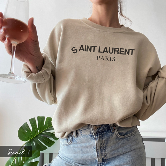 Aint Laurent Sweatshirt, Funny Saint Laurent Designer Inspired Minimalist Trendy Sweatshirt