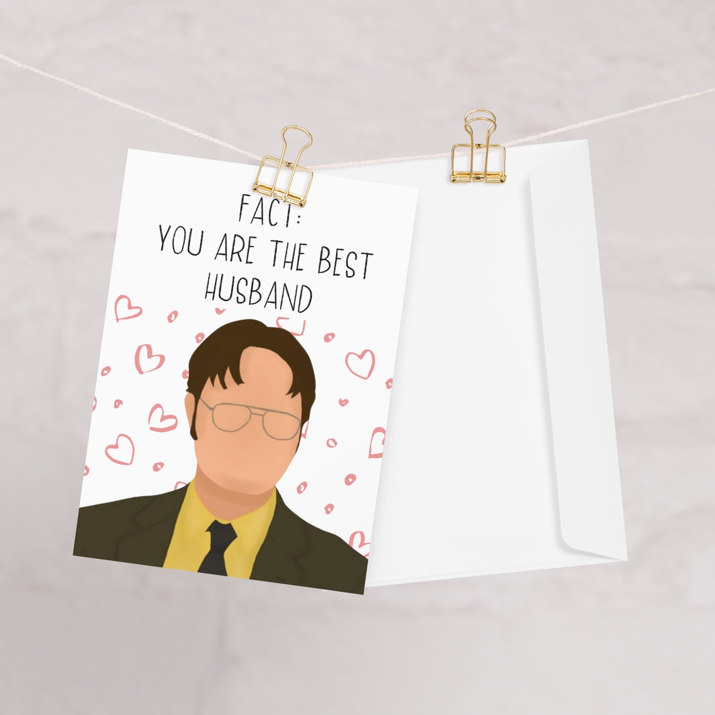 FACT: You Are The Best Husband, Funny Dwight Schrute Valentine's Day Card